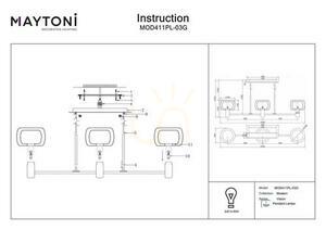 VISION Hängeleuchte MOD411PL-03G Maytoni small 7
