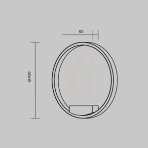 Wandleuchte RIM MOD058WL-L25BK Maytoni schwarzer Ring Ø40 cm LED 23 W 3000/4000 K small 6