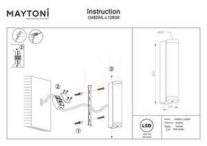 ROUNGE Außenwandleuchte O482WL-L12B3K IP54 Maytoni small 6