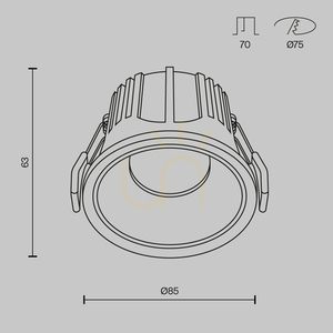 ALFA LED-Einbauleuchte DL043-01-15W2.7K-RD-WB-DE Maytoni small 7