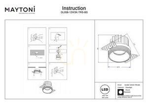 RUNDE Einbauleuchte DL058-12W3K-TRS-BS Maytoni small 7