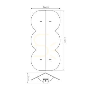 BISCUIT Wandleuchte schwarz small 8