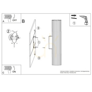 Wandleuchte IVAR weiß LED 3000K small 2