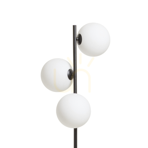 Prüfen Rendl Etheria Schwarz Opalglas Stehleuchte 230 V Led G9 3x7 W.