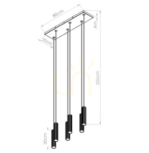 IVAR 6L burgunderrot LED 4000K Pendelleuchte small 1