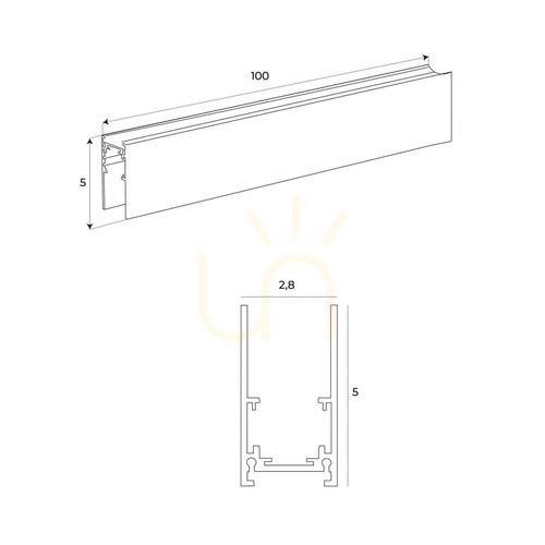 Prüfen Beleuchtungsschiene Max Light MAX Micro11 Aufputz schwarz 100 cm Aluminium NT0006