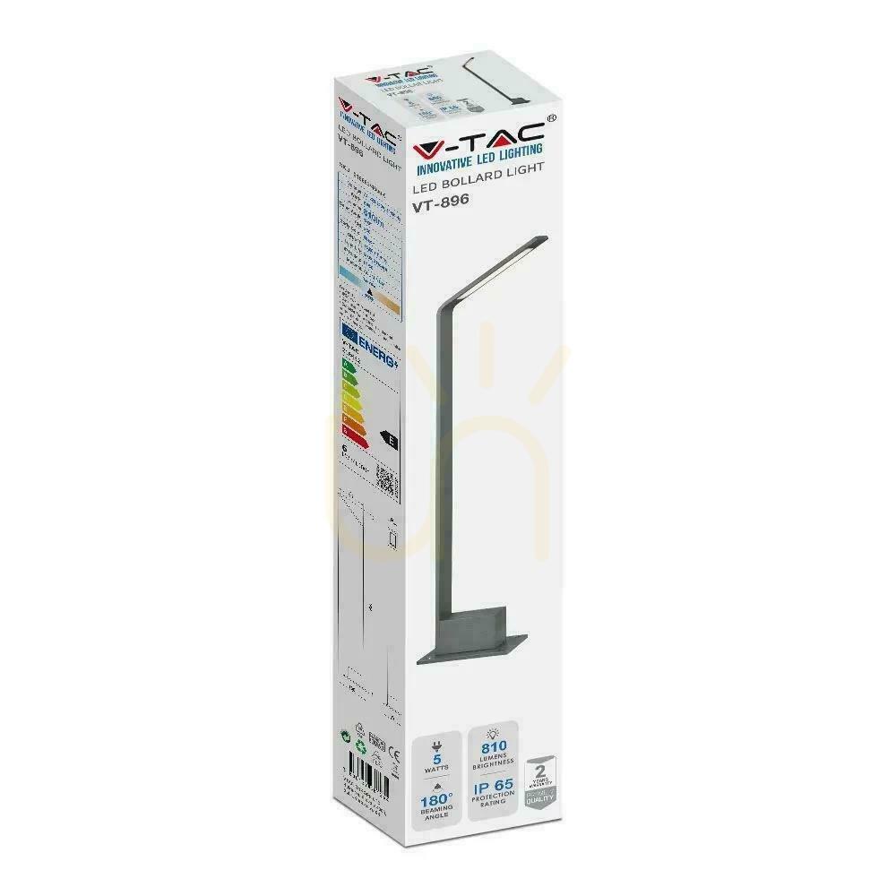 Vorschau V-TAC 5W LED Gartenmast 80cm Schwarz IP65 VT-896 4000K 810lm V-TAC 5W LED Gartenmast 80cm Schwarz IP65 VT-896 4000K 810lm