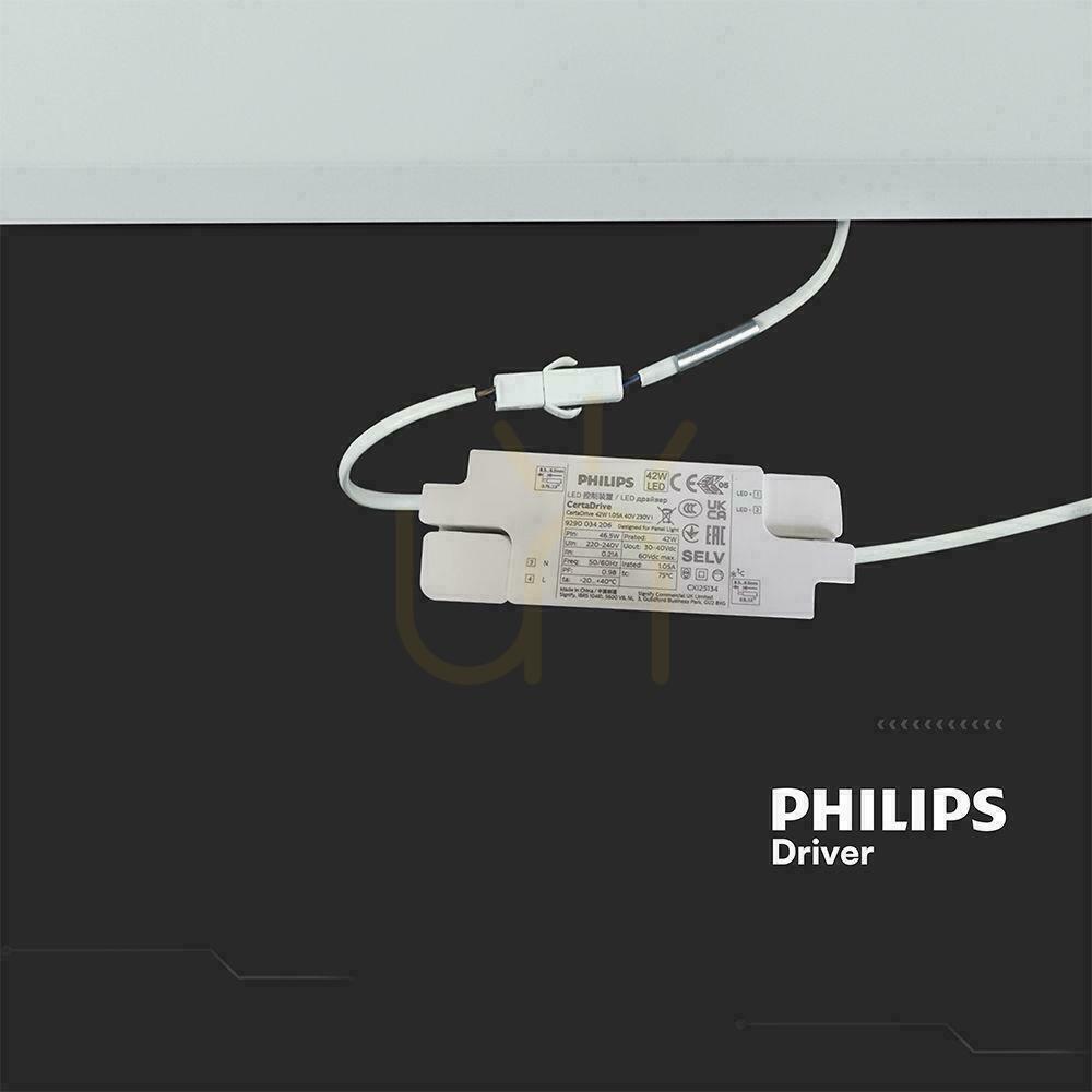 Zeige LED Panel V-TAC 40W 600x600 LED Hintergrundbeleuchtung 33mm 120Lm/W Stromversorgung PHILIPS VT-61040 4000K 4800lm 5 Jahre Garantie LED Panel V-TAC 40W 600x600 LED Hintergrundbeleuchtung 33mm 120Lm/W Stromversorgung PHILIPS VT-61040 4000K 4800lm 5 Jahre Garantie