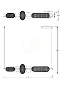 Pendelleuchte Zuma Line SAAR MD2596-5B-3BGT schwarz 1xLED 3 Pendelleuchte Zuma Line SAAR MD2596-5B-3BGT schwarz 1xLED small 3