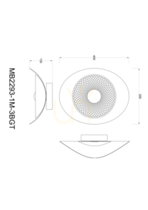 Wandleuchte Zuma Line DIOP MB2293-1M-3BGT gold 1xLED small 2