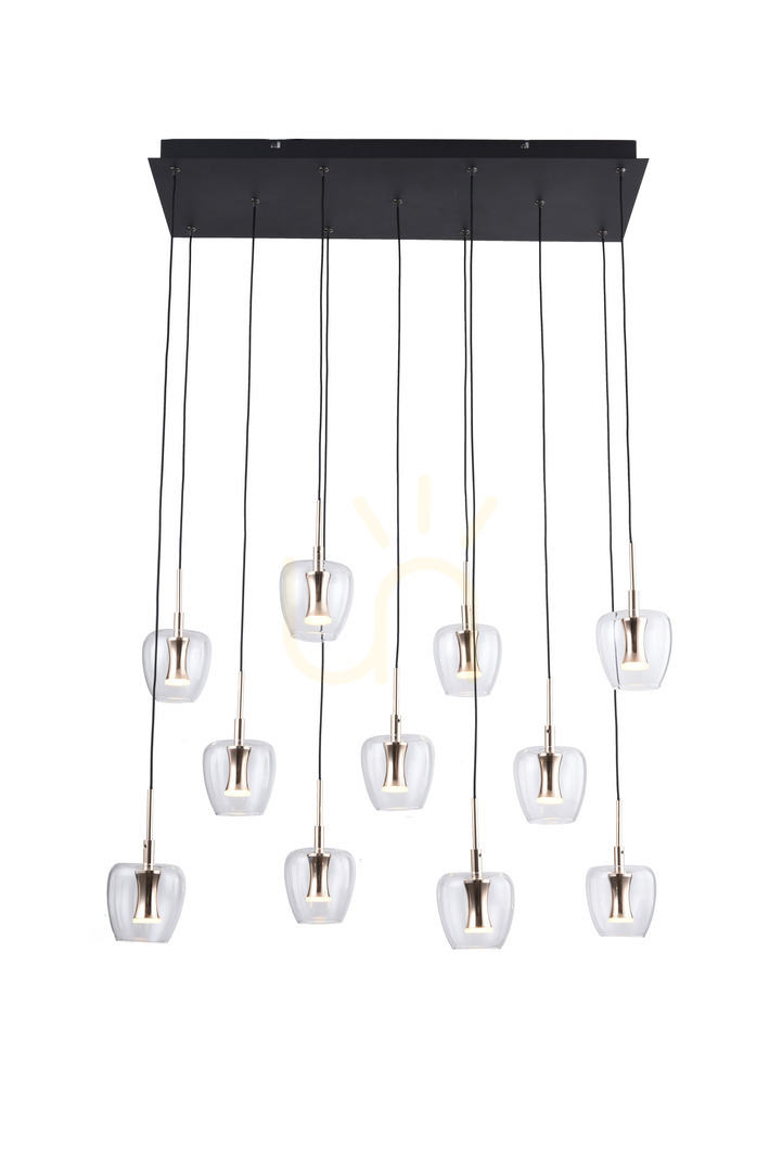 Prüfen Pendelleuchte Zuma Line NELSON MD2291-11B-3BGT schwarz 11xLED Pendelleuchte Zuma Line NELSON MD2291-11B-3BGT schwarz 11xLED