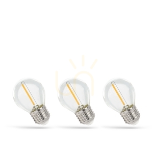 Led Ball E27 230 V 1 W Cog Ww Clear Spectrum 3 Pack small 1