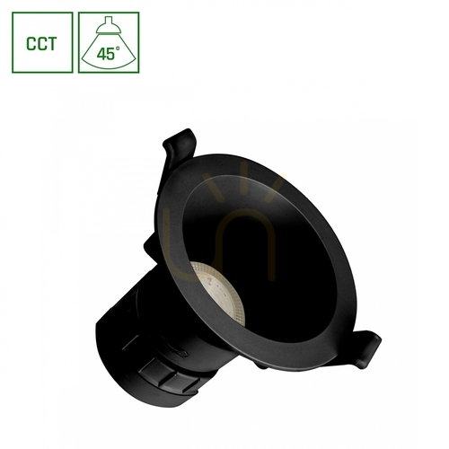 Prüfen Fiale Core Complete Downlight 7 W Cct 230 V 45 St Ip20 Ugr<19 Fi90 X85 Mm Schwarz Rund.