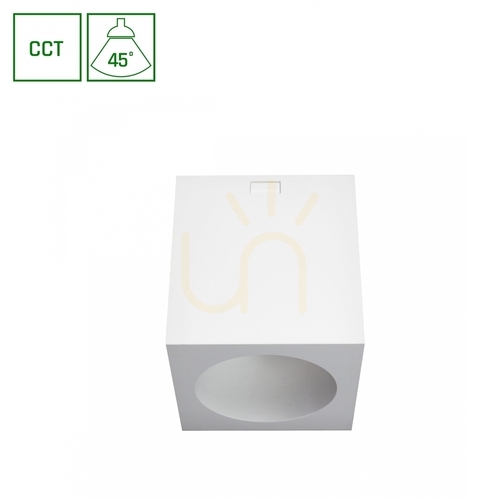 Prüfen Chloe Komplett Aufputz 7 W Cct 230 V 45 St Ip20 Ugr<19 90x90 X100 Mm Weiß Quadratisch
