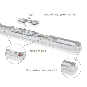 Limea Go Hermetic 600mm 25 W Cw 230 V 120st Ip65 Ik07 600x60x52mm Weiß 2 Limea Go Hermetic 600mm 25 W Cw 230 V 120st Ip65 Ik07 600x60x52mm Weiß small 2