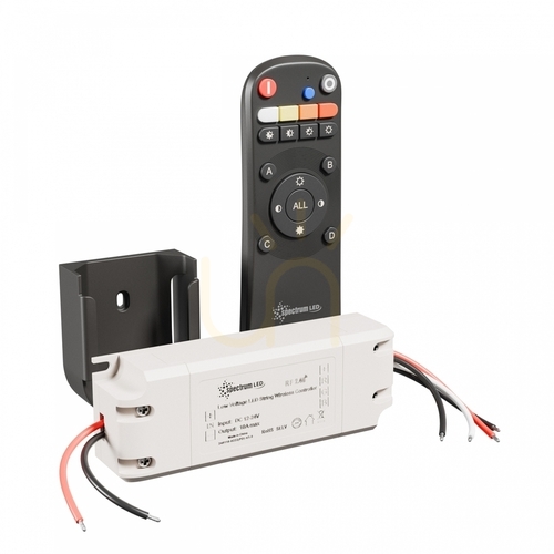 Prüfen Led Belt Controller Kit 12 V/24 V 120 W/240 W 10 A Rgb Dimm Pilot 1 S +Handgriff Schwarz Konekto Mesh