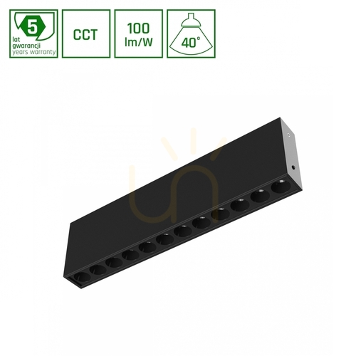 Prüfen Grid S Anbauleuchte 12 W Cct 230 V 40st Ip20 222x26x60mm Schwarz 5 Jahre Gw. Spektrum