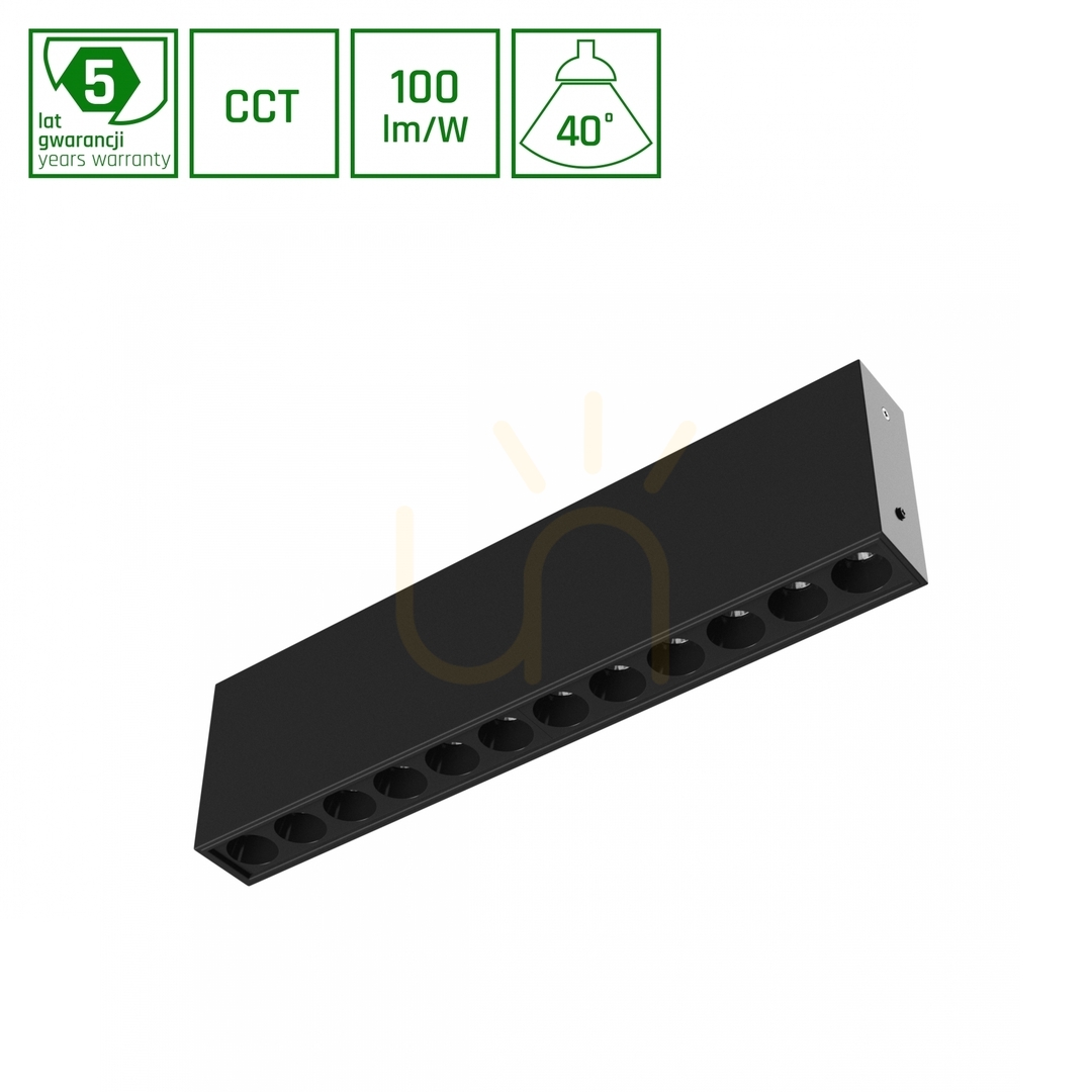 Prüfen Grid S Anbauleuchte 12 W Cct 230 V 40st Ip20 222x26x60mm Schwarz 5 Jahre Gw. Spektrum Grid S Anbauleuchte 12 W Cct 230 V 40st Ip20 222x26x60mm Schwarz 5 Jahre Gw. Spektrum
