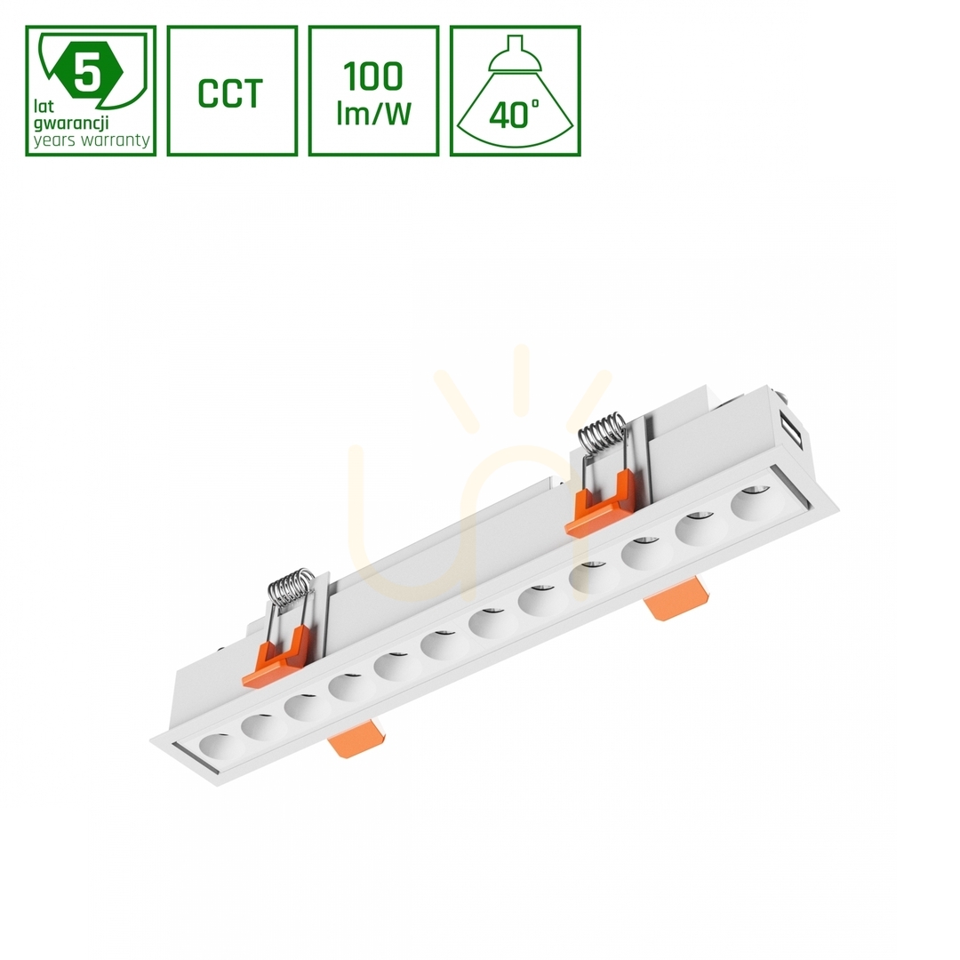 Prüfen Grid S Flush Mount 12 W Cct 230 V 40st Ip20 230x34x61mm Weiß 5 Jahre Gw. Spektrum Grid S Flush Mount 12 W Cct 230 V 40st Ip20 230x34x61mm Weiß 5 Jahre Gw. Spektrum