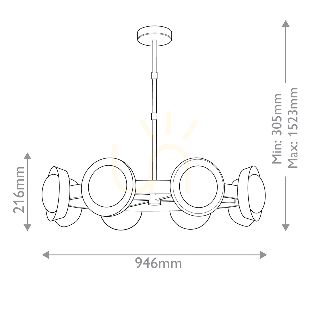 Vorschau LED-Kronleuchter ALONSO - Urban braun QUINTIESSE LED-Kronleuchter ALONSO - Urban braun QUINTIESSE