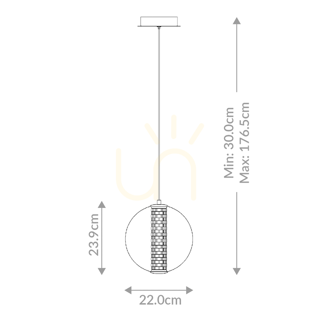 Vorschau ATOMO Pendelleuchte - 1 Lichtquelle - Gebürstetes Gold QUINTIESSE ATOMO Pendelleuchte - 1 Lichtquelle - Gebürstetes Gold QUINTIESSE