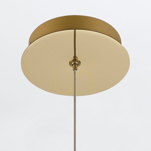 ATOMO Pendelleuchte - 1 Lichtquelle - Gebürstetes Gold QUINTIESSE 6 ATOMO Pendelleuchte - 1 Lichtquelle - Gebürstetes Gold QUINTIESSE small 6