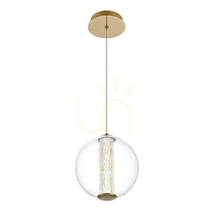 ATOMO Pendelleuchte - 1 Lichtquelle - Gebürstetes Gold QUINTIESSE 0 ATOMO Pendelleuchte - 1 Lichtquelle - Gebürstetes Gold QUINTIESSE small 0