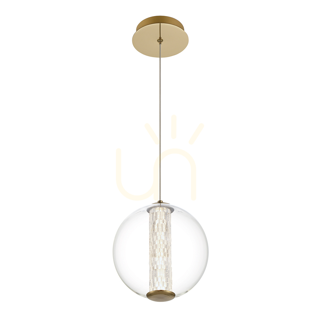 Prüfen ATOMO Pendelleuchte - 1 Lichtquelle - Gebürstetes Gold QUINTIESSE ATOMO Pendelleuchte - 1 Lichtquelle - Gebürstetes Gold QUINTIESSE