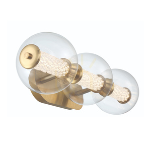 Wandleuchte ATOMO - 3 Lichtquellen - Gebürstetes Gold QUINTIESSE small 3