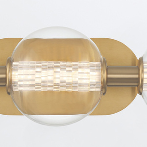 Wandleuchte ATOMO - 3 Lichtquellen - Gebürstetes Gold QUINTIESSE small 5