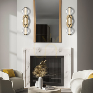 Wandleuchte ATOMO - 3 Lichtquellen - Gebürstetes Gold QUINTIESSE small 7