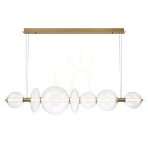 ATOMO Insel-Lampe - 7 Lichtquellen - Gebürstetes Gold QUINTIESSE 1 ATOMO Insel-Lampe - 7 Lichtquellen - Gebürstetes Gold QUINTIESSE small 1