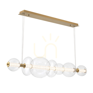ATOMO Insel-Lampe - 7 Lichtquellen - Gebürstetes Gold QUINTIESSE 0 ATOMO Insel-Lampe - 7 Lichtquellen - Gebürstetes Gold QUINTIESSE small 0