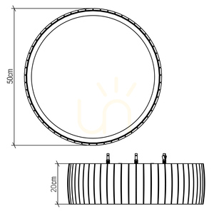 LED-Deckenleuchte Quintiesse Barrel, Teakfurnier, Ø 50 cm small 2