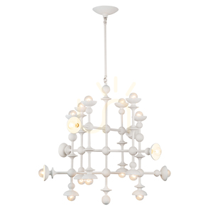 CADENCE Kronleuchter - 18 Lichtquellen - Antik weiß QUINTIESSE small 1