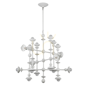 CADENCE Kronleuchter - 18 Lichtquellen - Antik weiß QUINTIESSE small 8