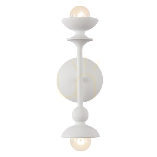 Prüfen CADENCE Wandleuchte - 2 Lichtquellen - Antik weiß QUINTIESSE