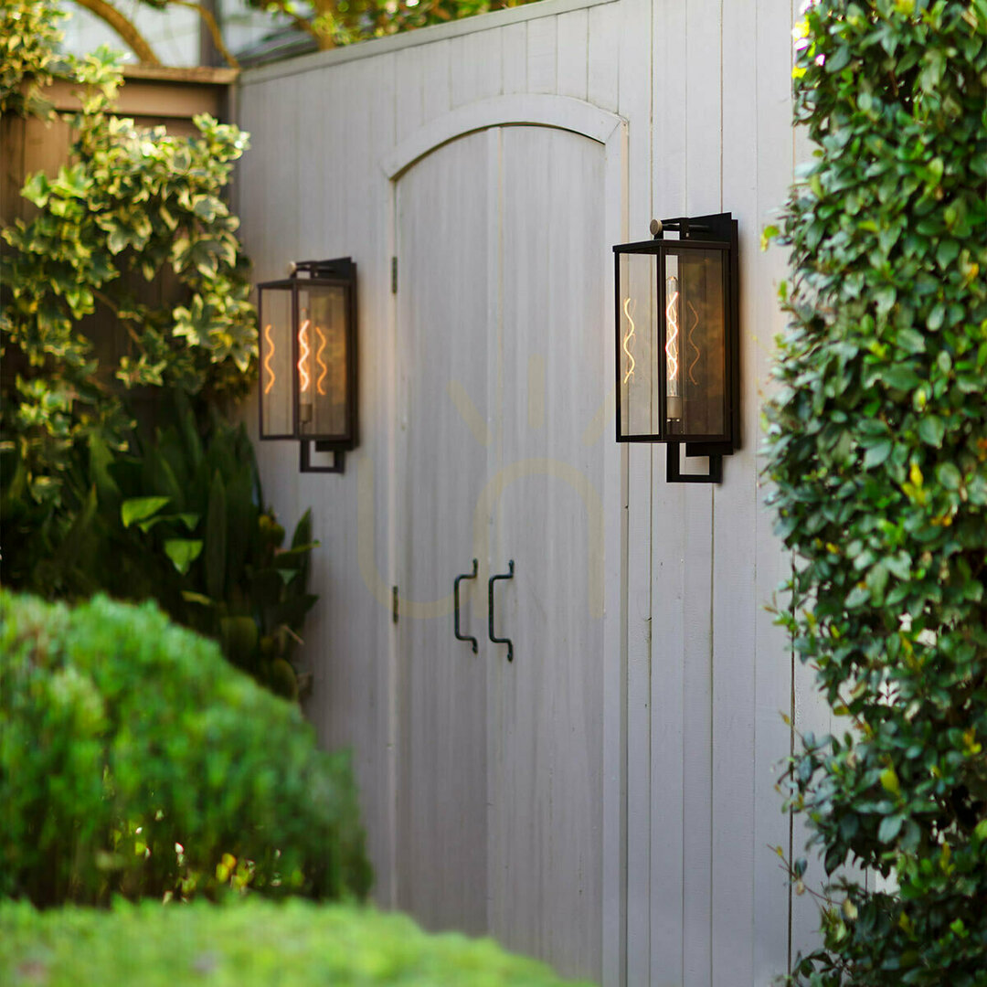 Zeige CATALINA große Wandlaterne - 1 Lichtquelle - Schwarz, oxidierte Bronze QUINTIESSE CATALINA große Wandlaterne - 1 Lichtquelle - Schwarz, oxidierte Bronze QUINTIESSE