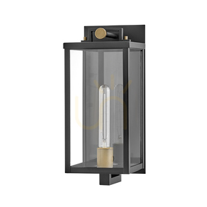 Mittlere Wandleuchte CATALINA - 1 Lichtquelle - Schwarz, oxidierte Bronze QUINTIESSE small 8