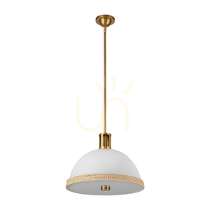 DORAL Pendelleuchte - 2 Lichtquellen - Mattes Weiß, Messing Vintage QUINTIESSE small 7