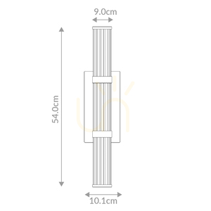 Mittlere LED-Wandleuchte FAYTON - Gebürstetes Gold QUINTIESSE 2 Mittlere LED-Wandleuchte FAYTON - Gebürstetes Gold QUINTIESSE small 2