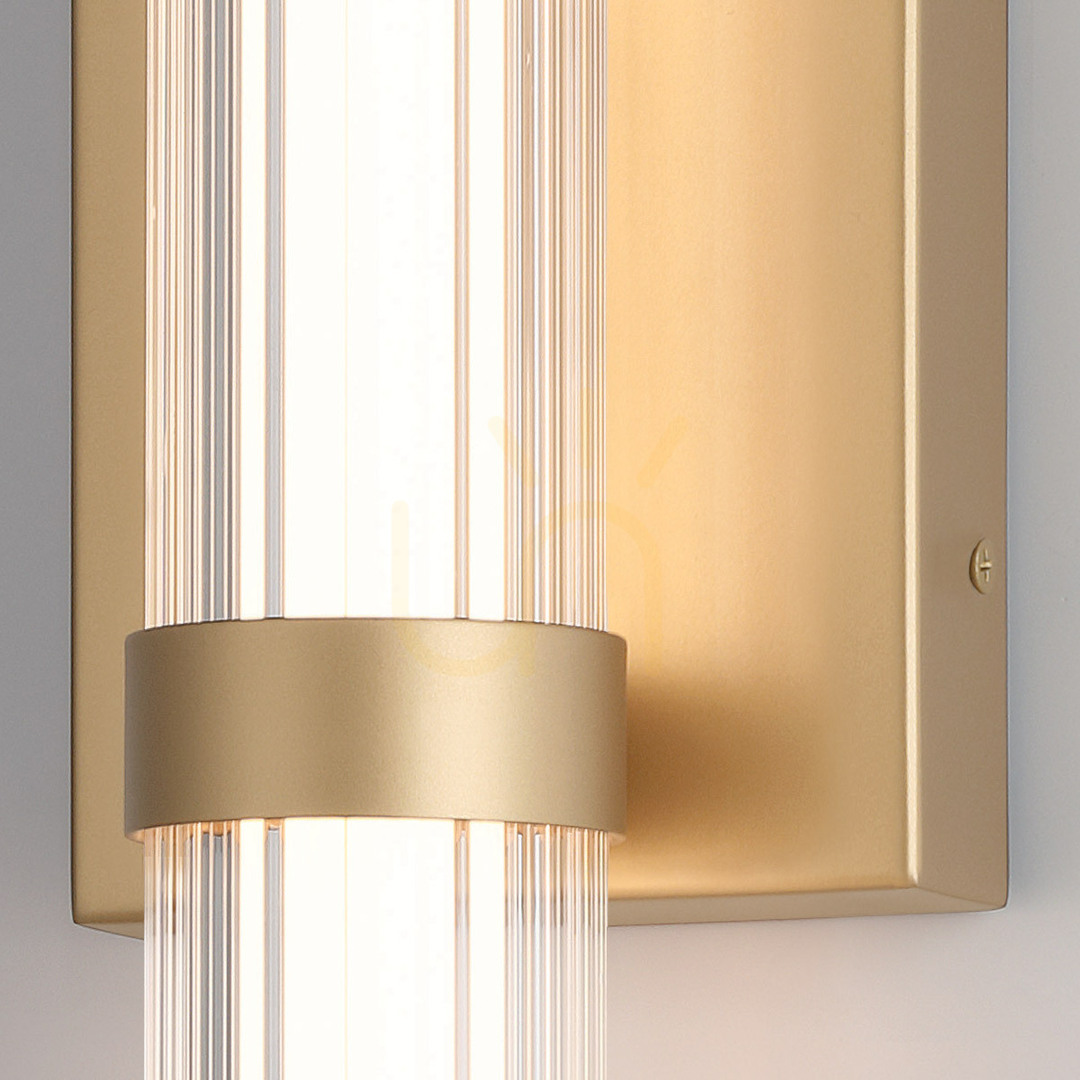 Zeige Mittlere LED-Wandleuchte FAYTON - Gebürstetes Gold QUINTIESSE Mittlere LED-Wandleuchte FAYTON - Gebürstetes Gold QUINTIESSE