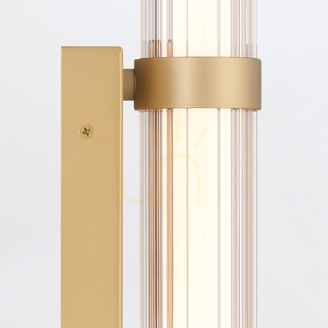 Aussicht Mittlere LED-Wandleuchte FAYTON - Gebürstetes Gold QUINTIESSE Mittlere LED-Wandleuchte FAYTON - Gebürstetes Gold QUINTIESSE