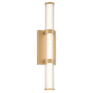 Mittlere LED-Wandleuchte FAYTON - Gebürstetes Gold QUINTIESSE 0 Mittlere LED-Wandleuchte FAYTON - Gebürstetes Gold QUINTIESSE small 0