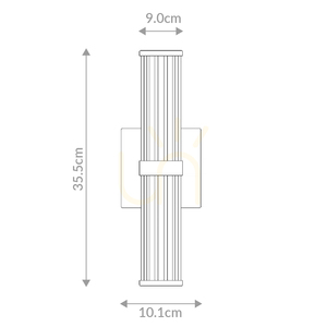 FAYTON kleine LED-Wandleuchte - Gebürstetes Gold QUINTIESSE small 2