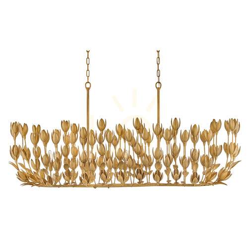 Prüfen FLORA Insel-Lampe - 10 Lichtquellen - Oxidiertes Gold QUINTIESSE