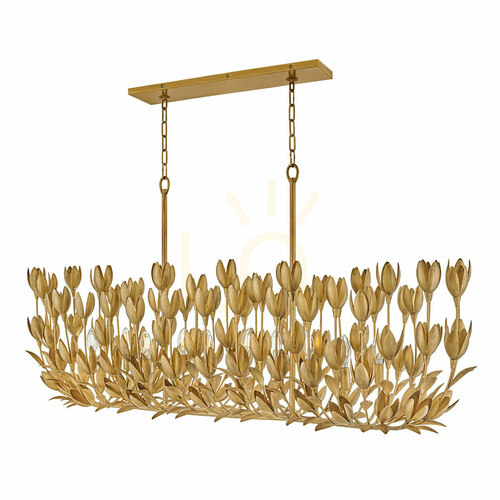 Prüfen FLORA Insel-Lampe - 10 Lichtquellen - Oxidiertes Gold QUINTIESSE