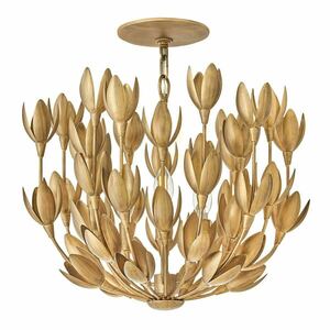 FLORA Pendelleuchte - 3 Lichtquellen - Oxidiertes Gold QUINTIESSE 3 FLORA Pendelleuchte - 3 Lichtquellen - Oxidiertes Gold QUINTIESSE small 3