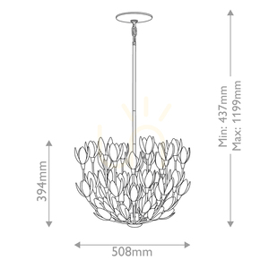 FLORA Pendelleuchte - 3 Lichtquellen - QUINTIESSE Strukturputz small 2