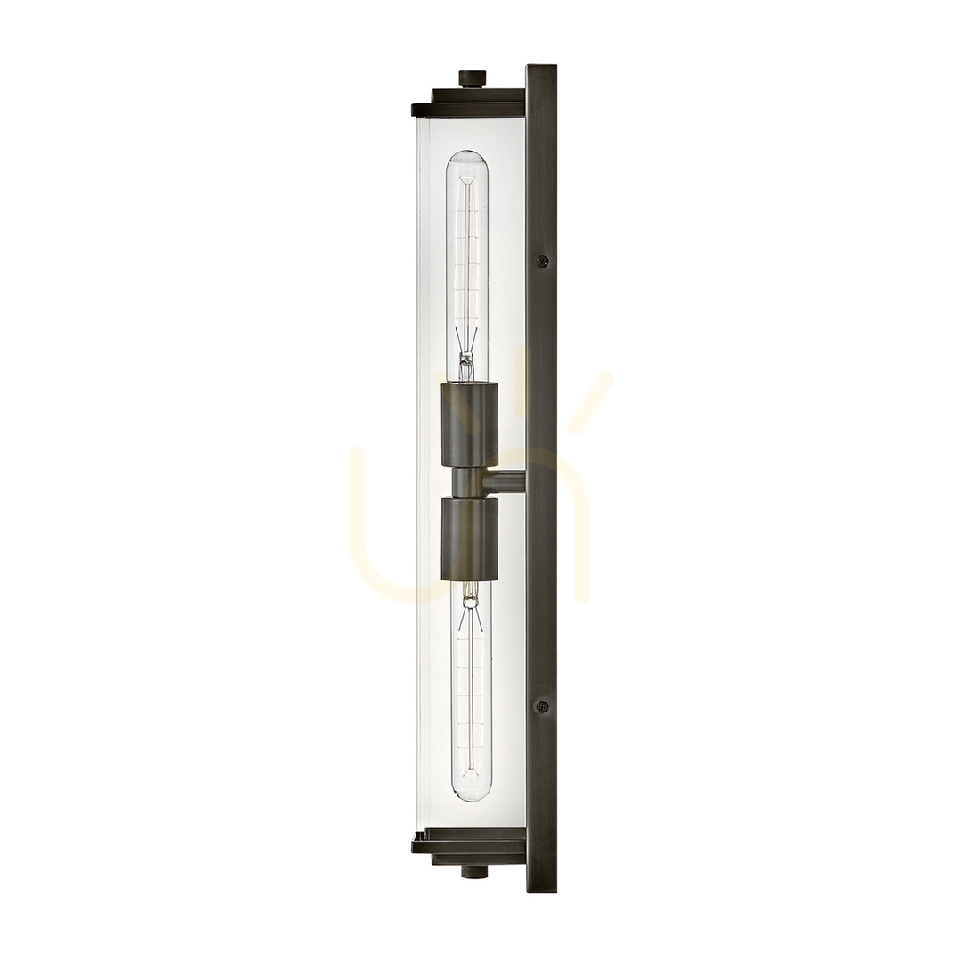 Zeige HENRI Wandleuchte - 2 Lichtquellen - Oxidiertes Schwarz QUINTIESSE HENRI Wandleuchte - 2 Lichtquellen - Oxidiertes Schwarz QUINTIESSE